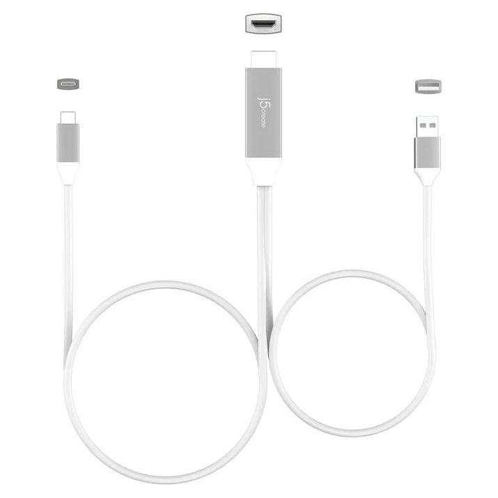 J5Create JCC154G USB-C to 4K HDMI Cable With USB Type-A 5V Pass-Through