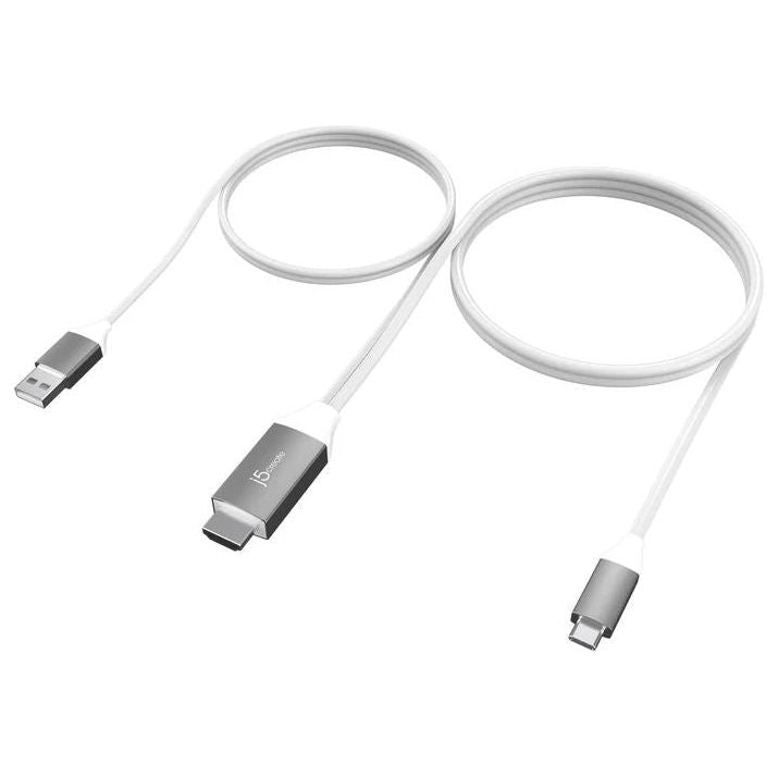 J5Create JCC154G USB-C to 4K HDMI Cable With USB Type-A 5V Pass-Through