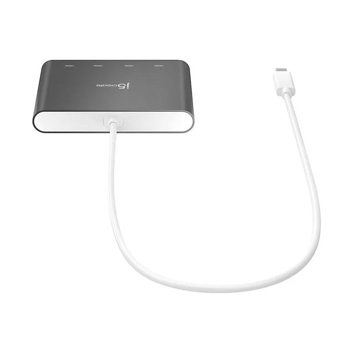 J5Create JCA366 USB-C to 4-Port HDMI Multi-Monitor Adapter