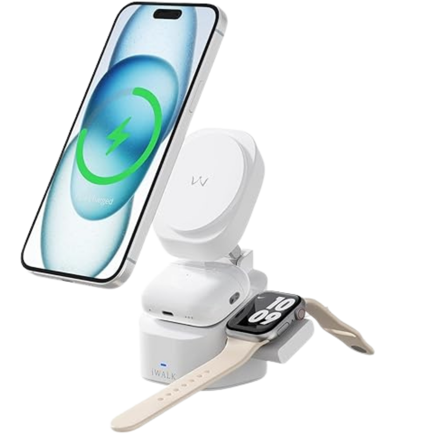 iWalk StandMe Power 3-in-1 Wireless Charger Black for iPhone/Watch/AirPods