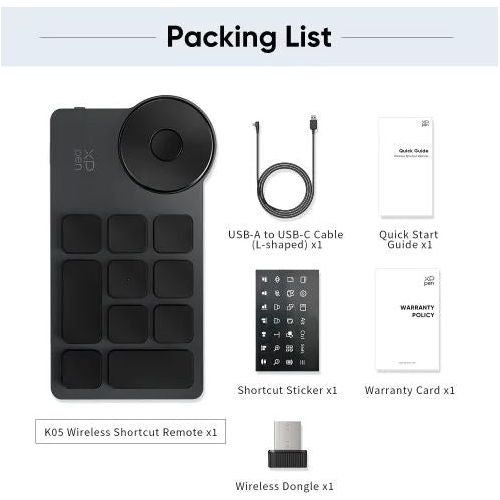XP Pen Wireless Shortcut Keys Remote ACK05