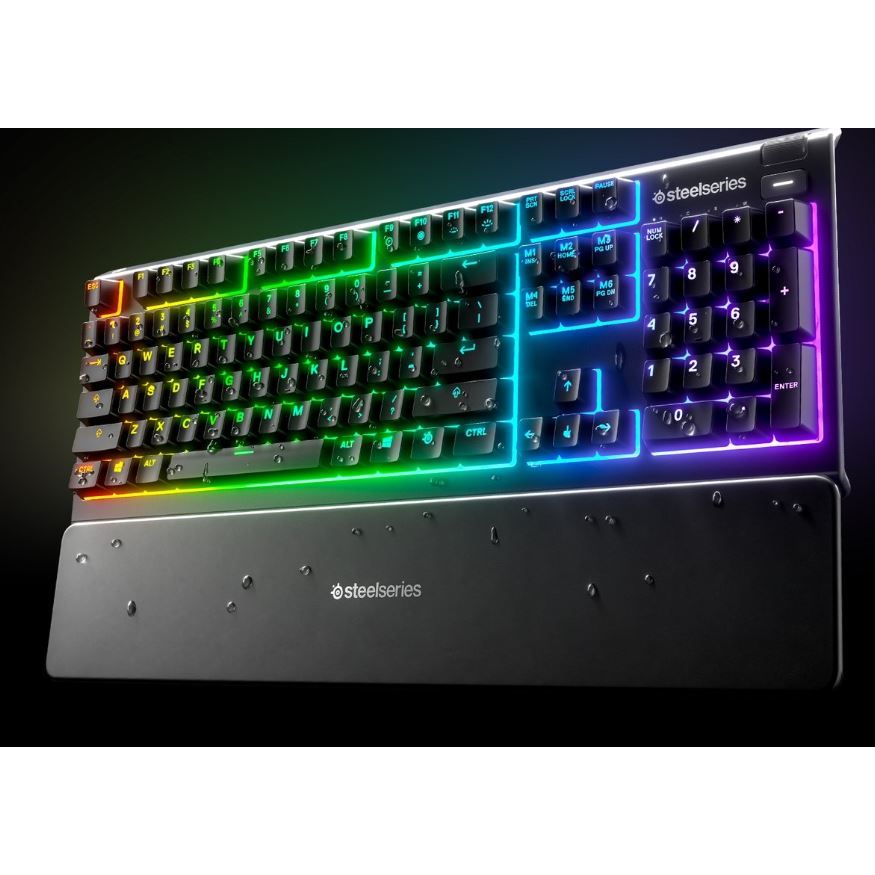 SteelSeries Apex 3 Water Resistant Whisper Quiet Gaming Keyboard