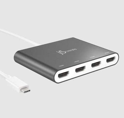 J5Create JCA366 USB-C to 4-Port HDMI Multi-Monitor Adapter