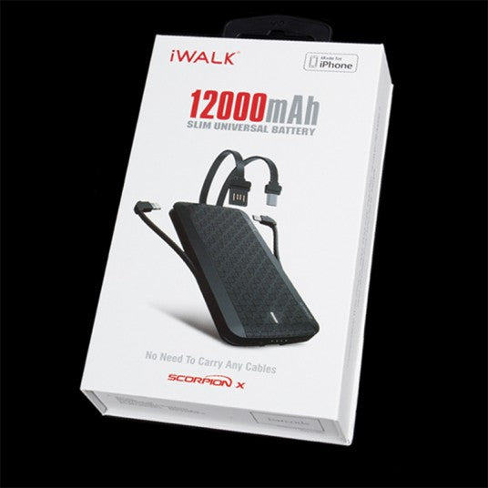 iWALK Scorpion UBT12000x Power Bank with Built-In Cables
