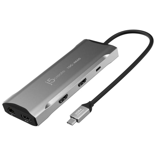 J5Create JCD397 4K60 Elite USB-C to Triple Monitor 10Gbps Mini Dock