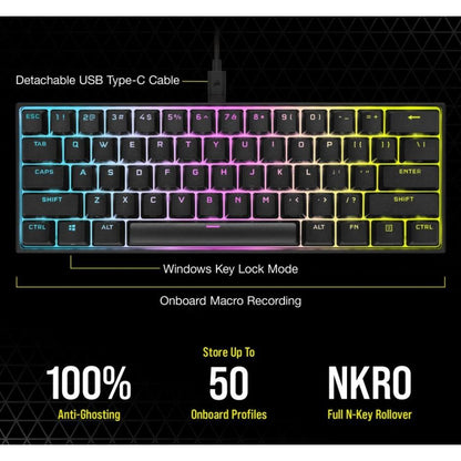 Corsair K65 RGB Mini 60% Mechanical Gaming Keyboard