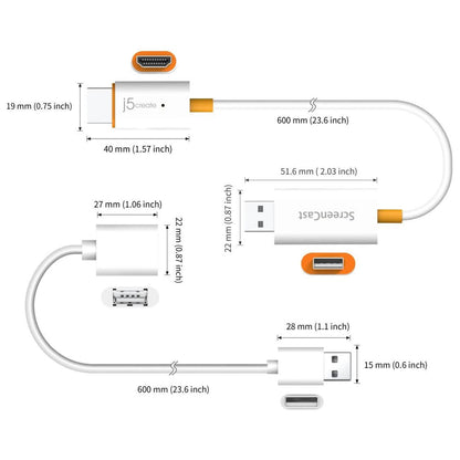 J5Create JVAW56 ScreenCast Wireless Display Adapter