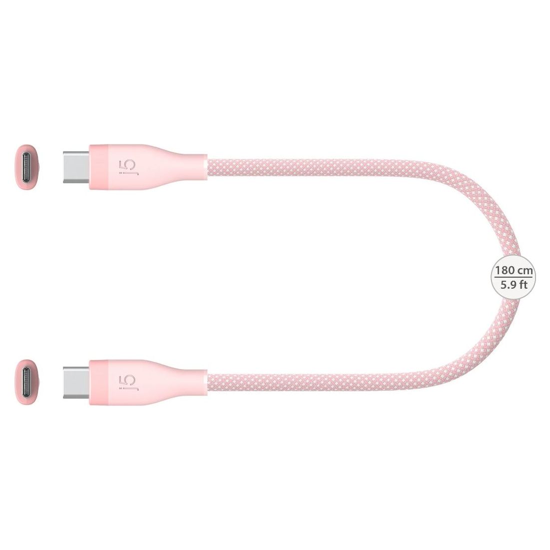 J5Create JUCX18L18 USB-C 60W Ultra-Soft Double Braided Fast Charging Cable 1.8m