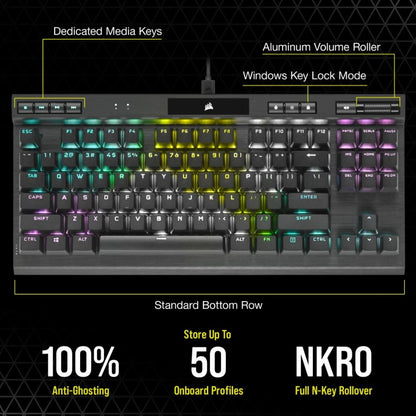 Corsair K70 RGB TKL Champion Series Mechanical Gaming Keyboard