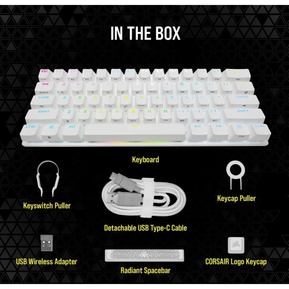 Corsair K70 PRO Mini RGB Wireless 60% Gaming Mechanical Keyboard